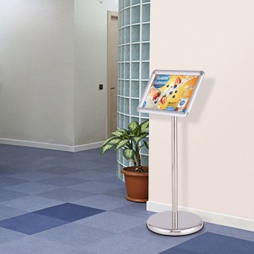 9.5 In. x 13 In. Adjustable Aluminum Pedestal Poster Stand