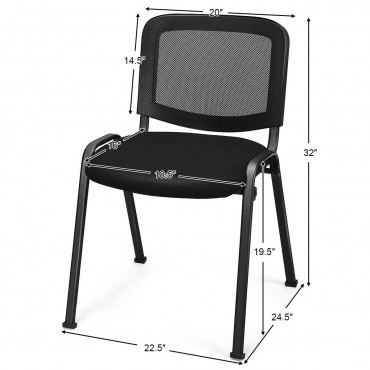 Set Of 5 Mesh Back Office Conference Chairs