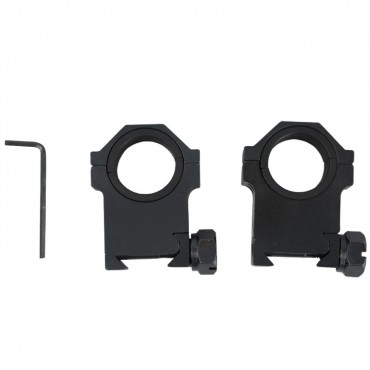 Black 30mm X 1.5 in. H HD Weaver Rings Fit's All Hunt-Down Scopes