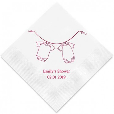 Hanging Baby Clothes Printed Paper Napkins