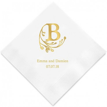 Modern Fairy Tale Initial Printed Paper Napkins