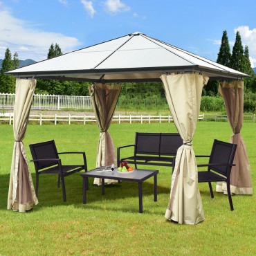 10 Ft. x 10 Ft. Gazebo Canopy Shelter Patio Party Tent