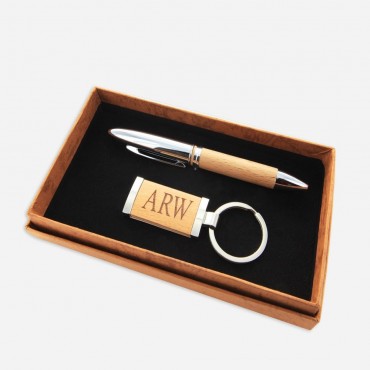 Oakdale Pen & Personalized Key Chain Gift Set