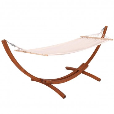 142 In. x 50 In. x 51 In. Wooden Curved Arc Hammock