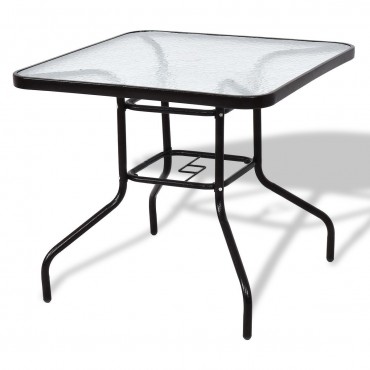 Patio Square Table Steel Frame Dining Table