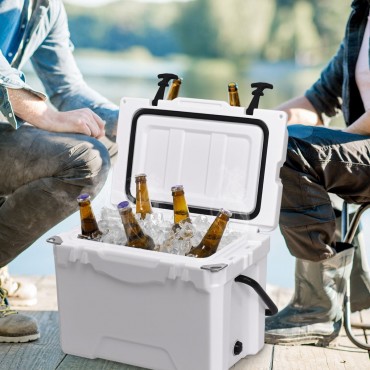 20QT Handle Lockable Fishing Camping Cooler Ice Chest