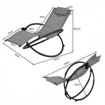 Folding Zero Gravity Lounge Chair With Removable Pillow
