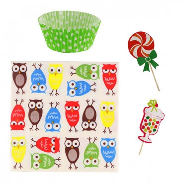 Owl Cupcake Party Pack