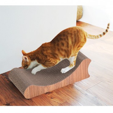 Pet Cat Scratching Waved Lounge Cardboard