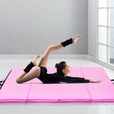 4 Ft. x 6 Ft. x 2 In. PU Thick Folding Panel Exercise Gymnastics Mat