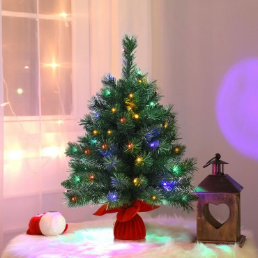 26 Ft. Pre-Lit Tabletop Artificial 8 Flash Modes Christmas Tree