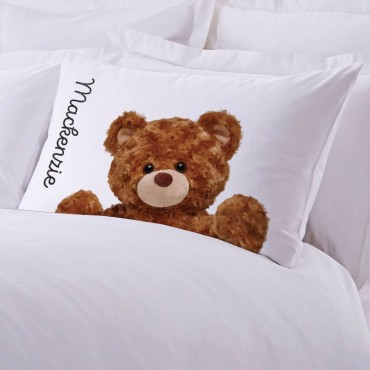 Personalized Caring Teddy Bear Pillowcase