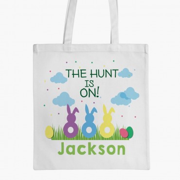 Personalized Easter Bunnies Tote Bag