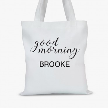 Personalized Good Morning Kids Tote Bag