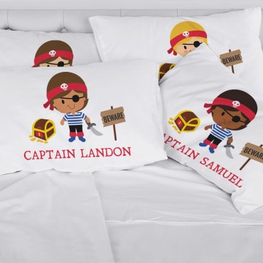 Personalized Kids Character Pirate Pillowcase
