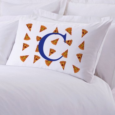 Personalized Kids Initial Pizza Pillowcase