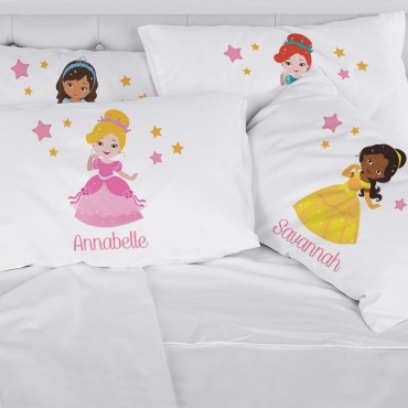 Personalized Kids Princess Character Pillowcase
