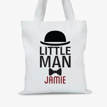 Personalized Little Man Tote Bag