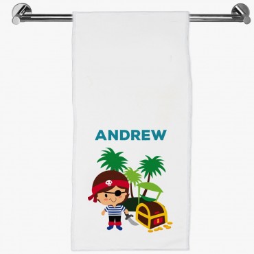 Personalized Pirate Hand Towel