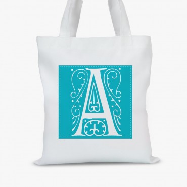 Personalized Single Initial Tote Bag