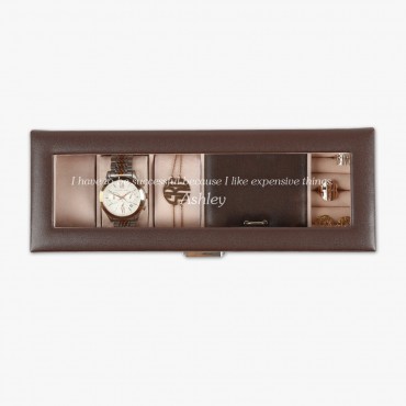 Personalized Small Watch Case & Jewelry Storage Valet