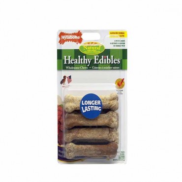 Nylabone Healthy Edibles Wholesome Dog Chews - Variety Pack - Petite - 8 Pack - 2 Pieces