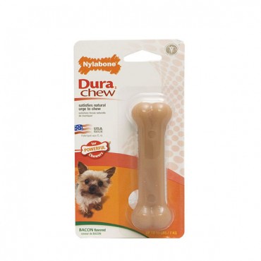 Nylabone Dura Chew Durable Dog Bone - Bacon Flavor - Petite - Dogs 1-15 lbs - 5 Pieces