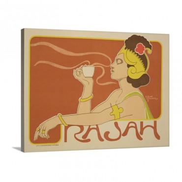 Poster Advertising The Cafe Rajah 1897 Wall Art - Canvas - Gallery Wrap