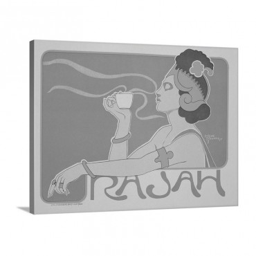 Poster Advertising The Cafe Rajah 1897 Wall Art - Canvas - Gallery Wrap