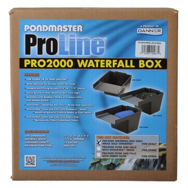 Pond master Pro Series Pond Biological Filter and Waterfall - Pro 2000 - 15 in. L x 12 in. W x 11.25 in. H