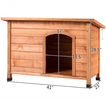 Outdoor Wood Weather Resistant Home Ground Dog House