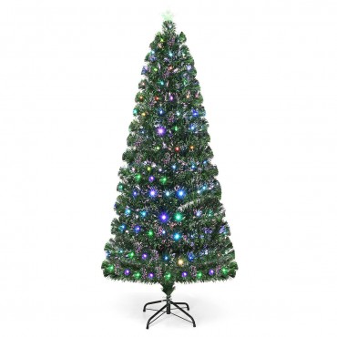 6 Ft. Fiber Optic Artificial Christmas Tree With LED Lights