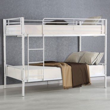 Metal Twin Bunk Bed Frame With Ladder