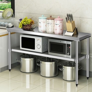 24 In. x 48 In. Stainless Steel Food Table Commercial Kitchen Worktable