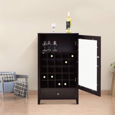 Artistic Durable Wooden Home Wine Racks With Drawer