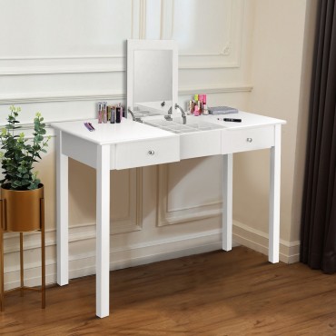 Vanity Dressing Table With 1 Mirror And 2 Drawers