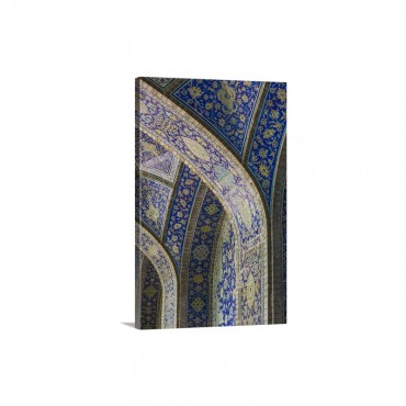 Iran Central Iran Esfahan Naqsh E Jahan Imam Square Royal Mosque Interior Mosaic Wall Art - Canvas - Gallery Wrap
