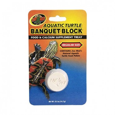 Zoo Med Aquatic Turtle Banquet Block - Regular - 1 Pack - 5 Pieces