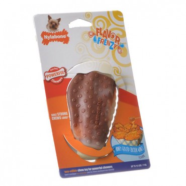 Nylabone Flavor Frenzy Honey Glazed Chicken Wing Chew - Regular - 1 Pack - Dogs up to 15 lbs - 2 Pieces