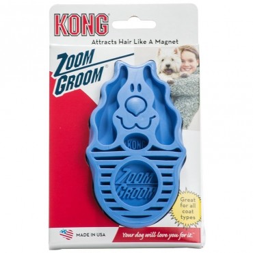 Kong Zoomgroom Dog Brush - Boysenberry - Regular For all Dogs