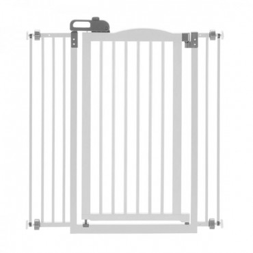 Rich-ell Tall One-Touch Gate II - Origami White - 32.1 in. - 36.4 in. W x 38.4 in. H