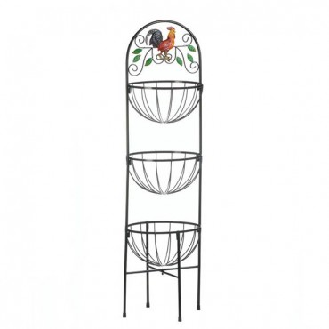 Rooster 3 Tier Kitchen Basket