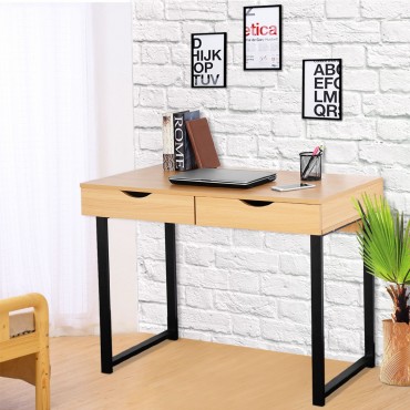 Modern Computer Desk With Two Drawers