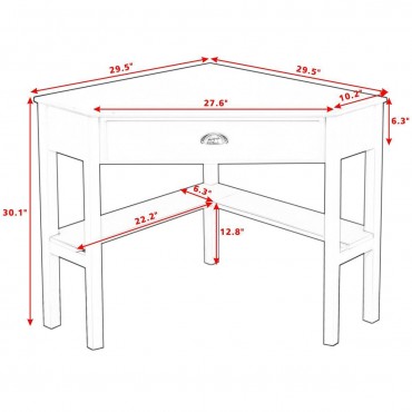Corner Wooden PC Laptop Computer Desk