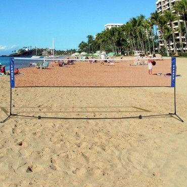 13.8 In. x  5 In. Portable Beach Training Badminton Net With Carrying Bag