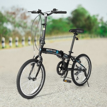 20 In. 7 - Speed Adult Lightweight Iron Frame Dual V-Brakes Folding Bicycle Bike