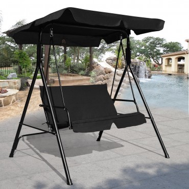 Love Seat Swing With Patio Canopy