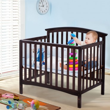 Convertible Pine Wood Baby Toddler Bed