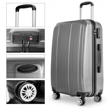 GLOBALWAY 20 In. 24 In. 28 In. 3 Pc Luggage Set Suitcase W / TSA Lock