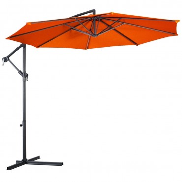10 Ft. Patio Outdoor Sunshade Hanging Umbrella